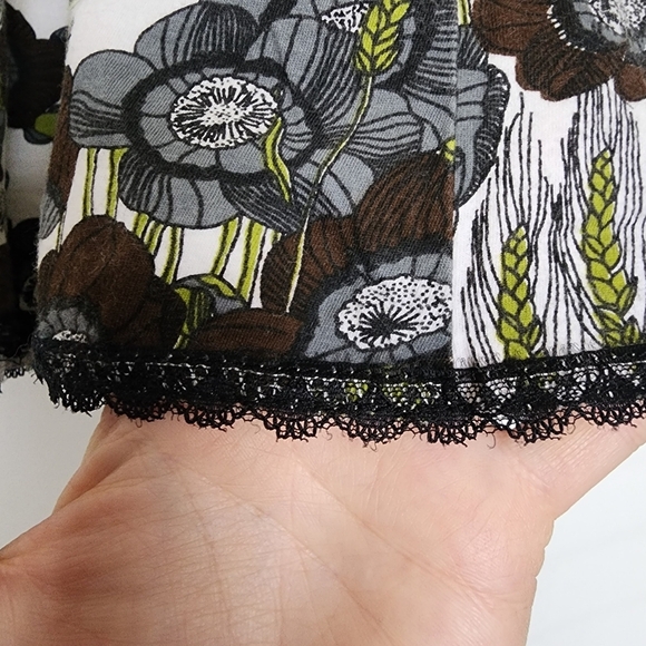 Luna Claire y2k vintage floral butterfly bug print fold over skirt - Picture 4 of 9